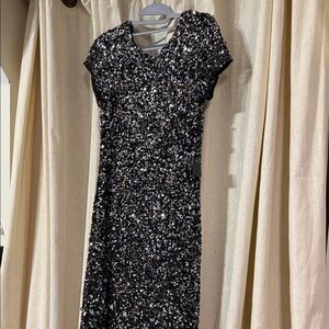 Elegant Black Sequin Dress